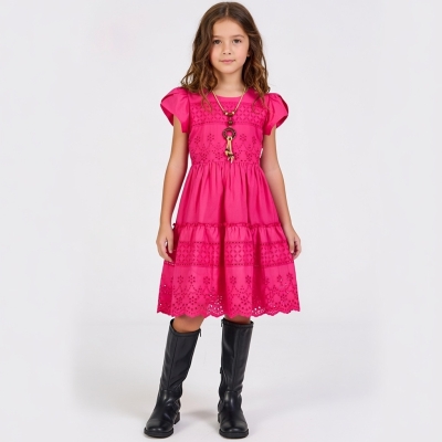 6/12 Y BRODELI KOLYELI ELBISE