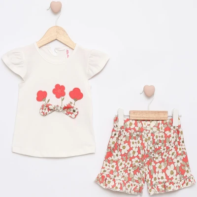 6/18 AY CICEK NAKISLI SORTLU KIZ TAKIM