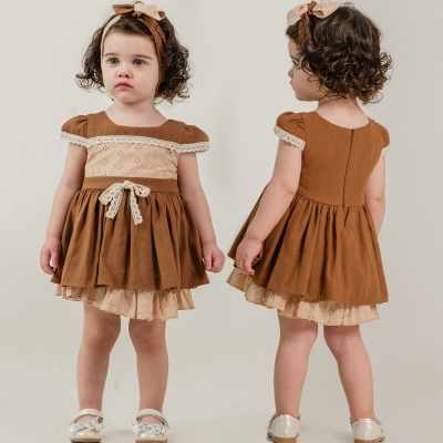 6/18 AY FISTOLU KETEN ELBISE