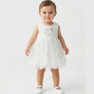 6/18 AY KIZ BÜYÜK KALPLİ TÜL ELBİSE BADY 