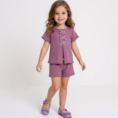 6/18 AY KIZ RAPORLU ŞORTLU TAKIM