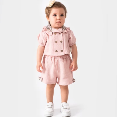 6/18 AY KIZ ŞORTLU DÜĞMELİ TAKIM