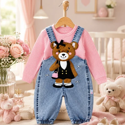 6/18 CANTALI AYICIK BASKILI BEBE SLOPET TAKIM