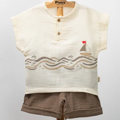 6/24 AY DENIZ GEMI BASKILI SORTLU ERKEK TAKIM