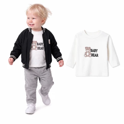 6/24 AY ERKEK BABY BEAR BASKILI ETİKETLİ 3LÜ ERKEK