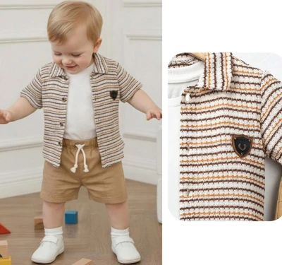 6/24 AY ERKEK ÇİZGİLİ GÖMLEK ERKEK ÜÇLÜ TAKIM 