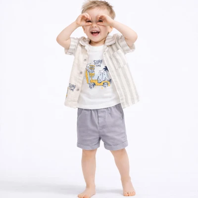 6/24 AY ERKEK SURF TİME BASKILI MÜSLİN(ORGANİK) ER