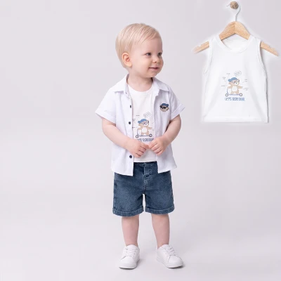 6/24 AY ERKEK BEAR NAKIŞLI ERKEK 3LÜ TAKIM