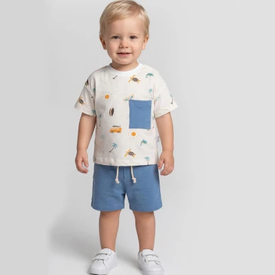 6/24 AY ERKEK YAZLIK PALMİYE BASKILI CEPLİ ŞORTLU 