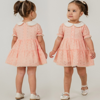 6/24 AY FISTOLU BEBE YAKALI ELBISE