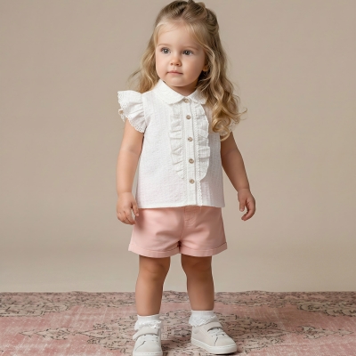 6/24 AY KIZ ÇİZGİLİ MÜSLİN(ORGANİK) PATI FIRFIRLI 