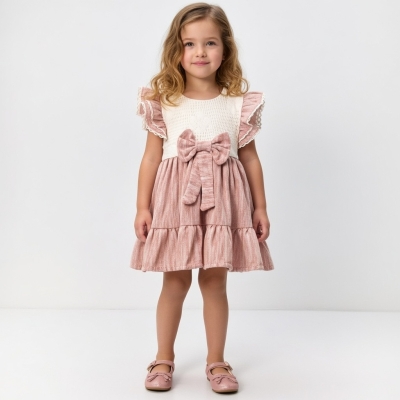 6/24 AY KIZ  FILAM KETEN(NATUREL) DANTELLİ KIZ ELB