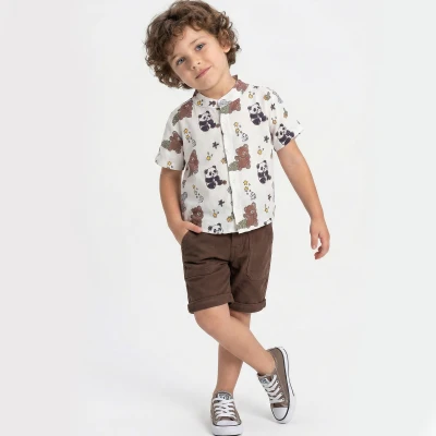 6/24 AY PANDA GOMLEKLI SORTLU 3LU ERKEK TAKIM