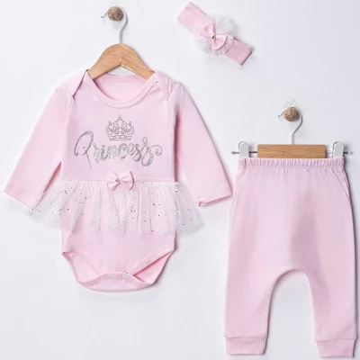 6/9 AY KIZ PRENSES TÜLLÜ 3P BADİLİ TAKIM 