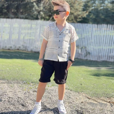 6/9 Y CIZGILI CEPLI GOMLEKLI SORTLU ERKEK TAKIM