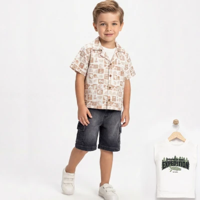 6/9 Y DESENLI GOMLEKLI 3LU ERKEK TAKIM