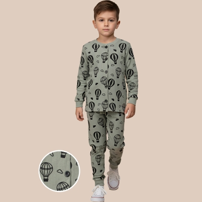 6/9 Y DUGMELI BALON B. ERKEK PIJAMA TAKIMI