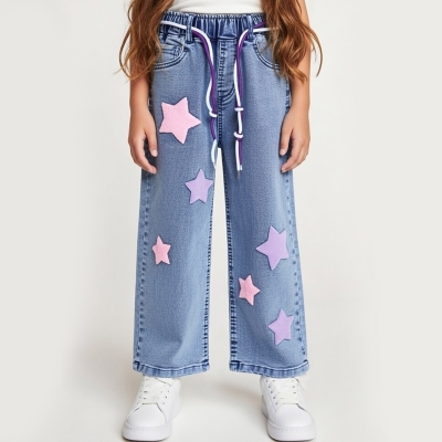 6/9 Y SUZENE YILDIZLI BELI LASTIKLI KIZ PANTOLON