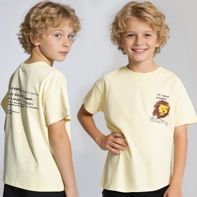 7/10 Y ASLAN BASKILI ERKEK TISORT