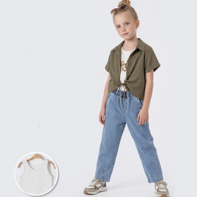 7/10 Y GOMLEKLI 3LU KIZ TAKIM        