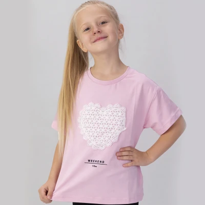 7/10 Y I DANTEL KALP NAKISLI KIZ TISORT