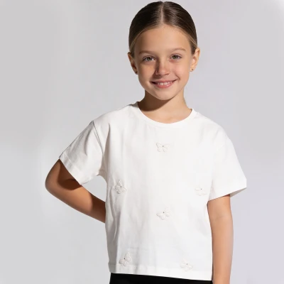 7/10 Y I KELEBEK NAKISLI KIZ TISORT