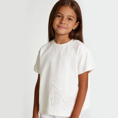 7/10 Y KELEBEK NAKISLI KIZ TISORT