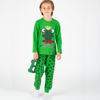 7/10 Y KURBAGA BASKILI ERKEK PIJAMA TAKIMI
