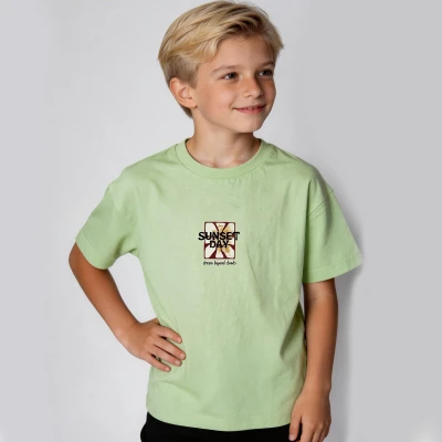 7/10 Y SUNSET BASKILI ERKEK TISORT