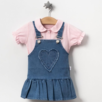 9/18 AY KIZ KALP NAKIŞLİ KOT ELBİSE 