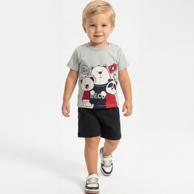 9/24 AY AYI PANDA KOALA BASKILI SORTLU ERKEK TAKIM