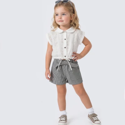 9/24 AY BRODE GOMLEKLI ŞORTLU KIZ TAKIM