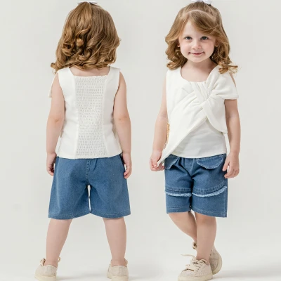 9/24 AY BROSLU BLUZLU KOT SORTLU KIZ TAKIM