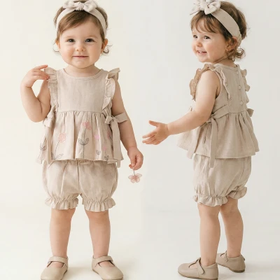 9/24 AY CICEK NAKISLI KETEN SORTLU KIZ TAKIM