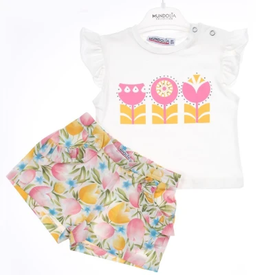 9/24 AY CICEKLI SORTLU KIZ TAKIM