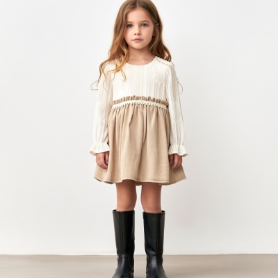 9/24 AY CIZGLI DAMLA BEBE ELBISE