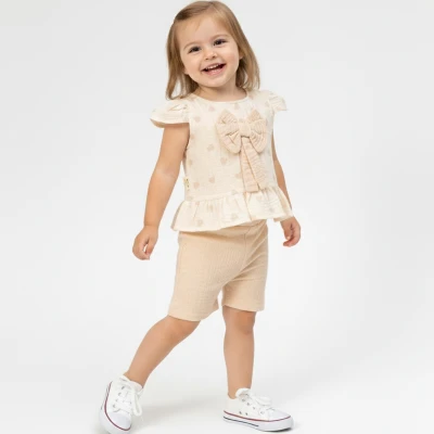 9/24 AY FIYONKLU BLUZ SORTLU KIZ TAKIM