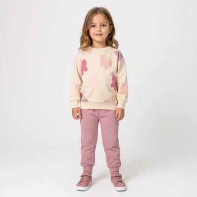 9/24 AY KELEBEK DESENLI 2LI KIZ TAKIM