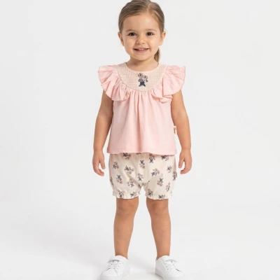 9/24 AY KIZ  ÇİÇEK ROBA NAKIŞLI İKİLİ TAKIM