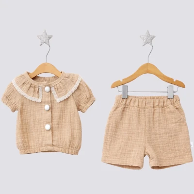 9/24 AY KIZ YAKASI FIRFIRLI MÜSLİN KIZ TAKIM