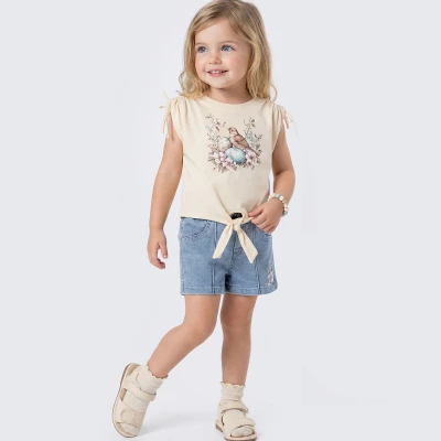 9/24 AY KUS BASK. TISORTLU KOT SORTLU KIZ TAKIM