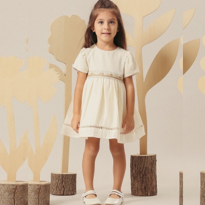 9/24 AY MARTINA BELI DESENLI BEBE ELBISE