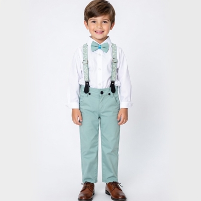 9/24 AY ZIBIN ASKILI GOMLEKLI BEBE TAKIM