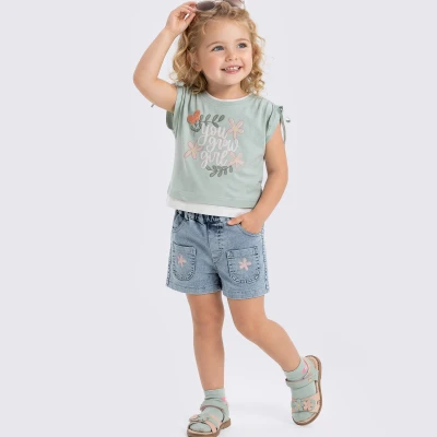 9/24 NAKISLI TISORTLU KOT SORTLU KIZ TAKIM