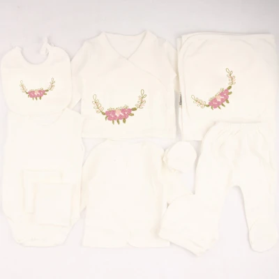 CICEKLER YAPRAKLAR NAKISLI BEBE 10LU ZIBIN SET
