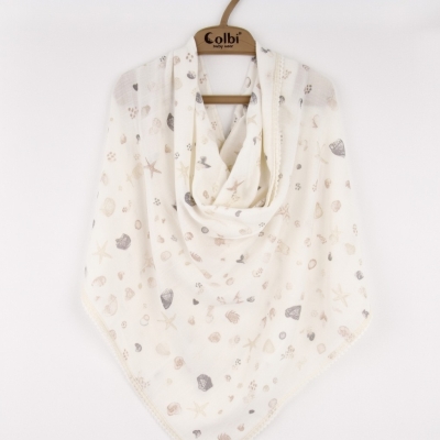 DENIZ KABUKLARI MUSLIN BEBE BATTANIYE