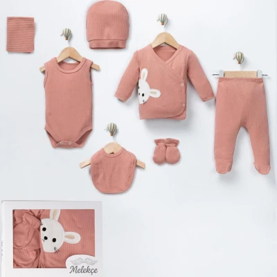 KEDI NAKISLI 7LI BEBE ZIBIN SET