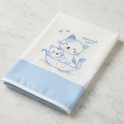 KEDI VE YAVRUSU BASKILI BEBE BATTANIYE