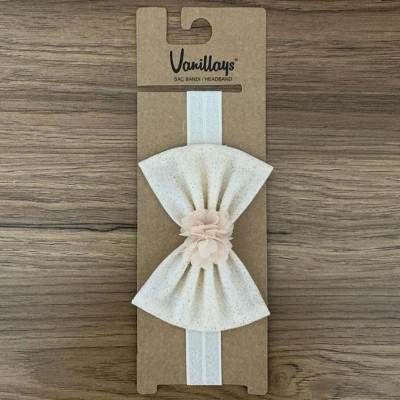 SIMLI CICEKLI FIYONKLU BEBE BANDANA 