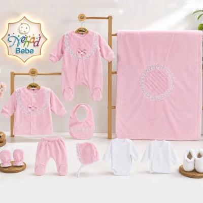 TAŞLI FİSTOLU 10'LU KADİFE SET 